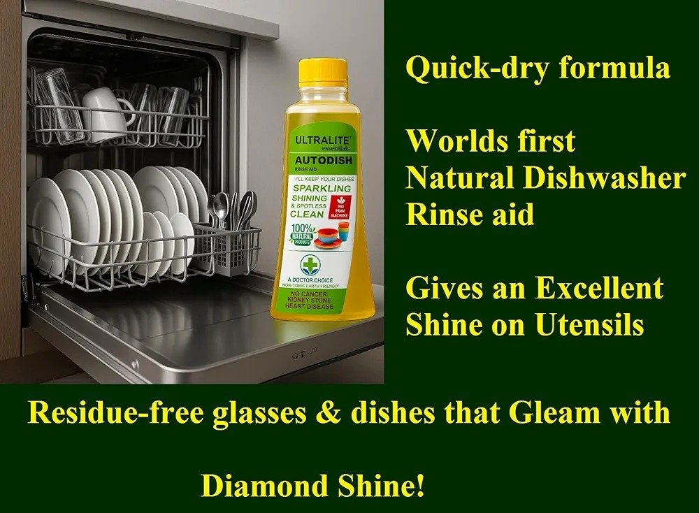 Quick dry rinse aid shine on dishes